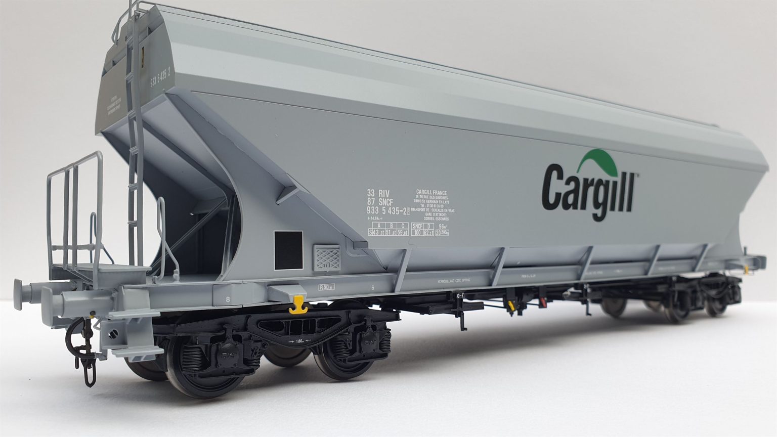Wagon céréalier à faces planes CARGILL – époque IV-V – Train Modèle